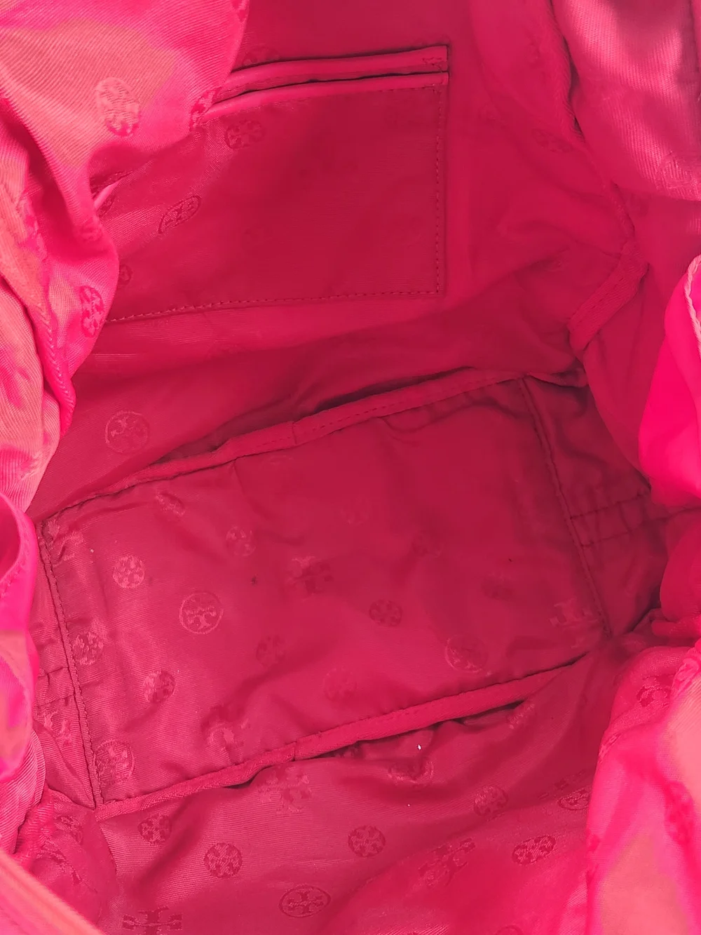 Tory Burch Red Nylon Backpack